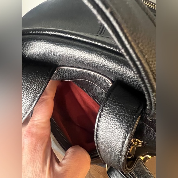 A Fashion inspired  Medium Studded Pebbled Vegan Leather Backpack - Picture 6 of 8